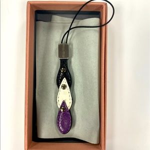 Miu Miu Geometric Leather Keychain